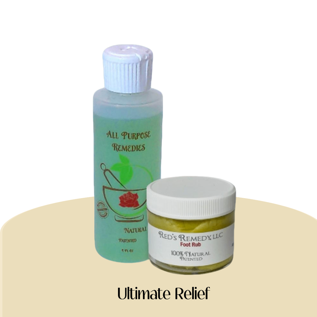 Red's All Purpose Remedy-Pain Relief- 4oz Gel and 2oz Foot Rub Duo