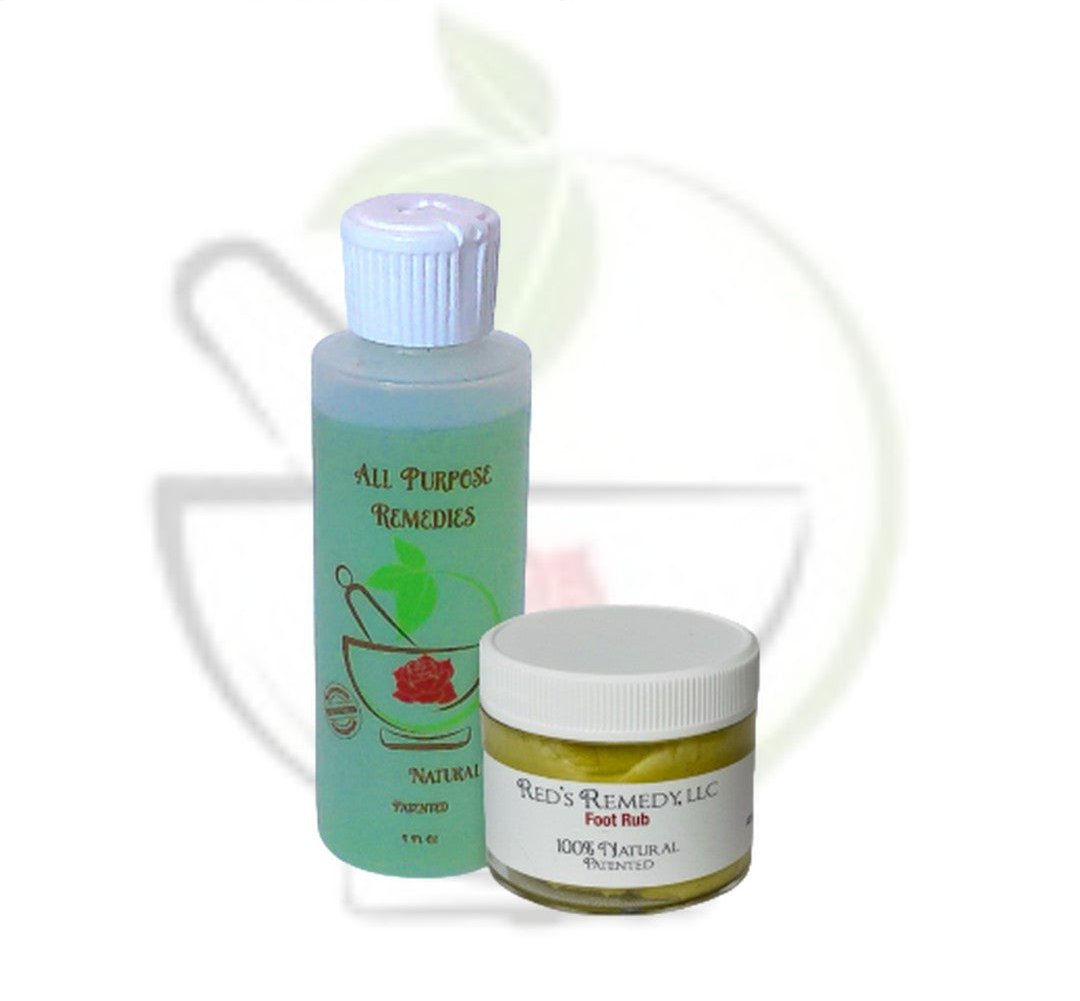 Red's All Purpose Remedy-Pain Relief- 4oz Gel and 2oz Foot Rub Duo